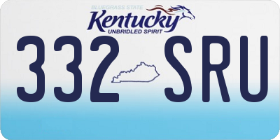 KY license plate 332SRU