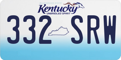 KY license plate 332SRW