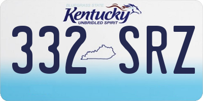 KY license plate 332SRZ