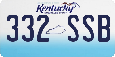 KY license plate 332SSB