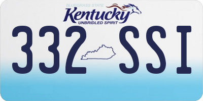 KY license plate 332SSI