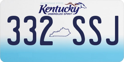 KY license plate 332SSJ
