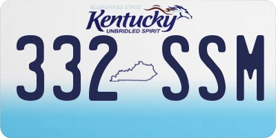 KY license plate 332SSM
