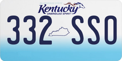 KY license plate 332SSO