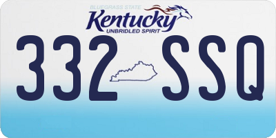 KY license plate 332SSQ