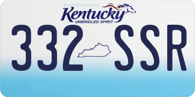 KY license plate 332SSR