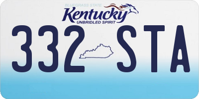 KY license plate 332STA