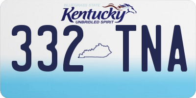 KY license plate 332TNA