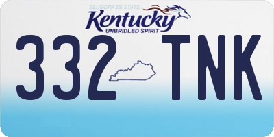 KY license plate 332TNK