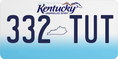 KY license plate 332TUT