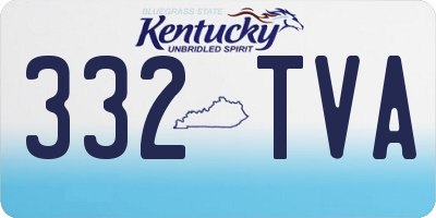 KY license plate 332TVA