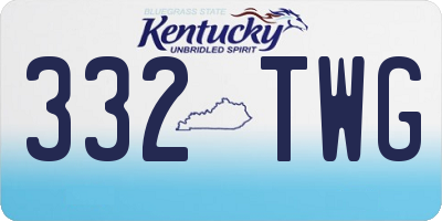 KY license plate 332TWG