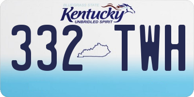 KY license plate 332TWH