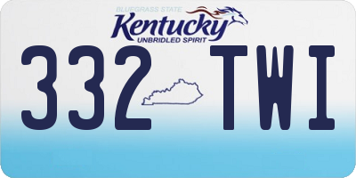 KY license plate 332TWI