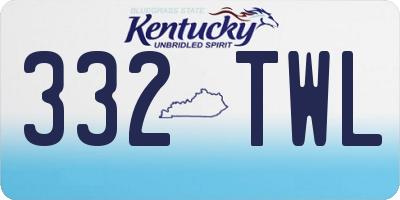 KY license plate 332TWL
