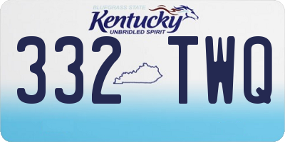 KY license plate 332TWQ