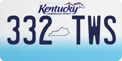 KY license plate 332TWS