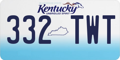 KY license plate 332TWT