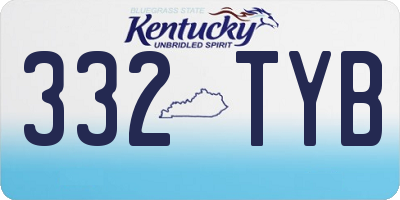 KY license plate 332TYB