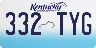 KY license plate 332TYG
