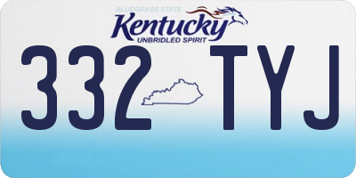 KY license plate 332TYJ