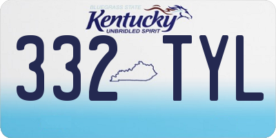 KY license plate 332TYL