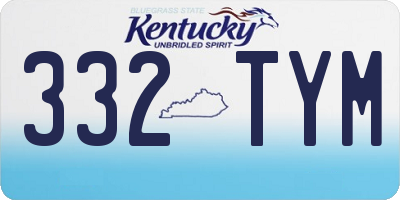 KY license plate 332TYM