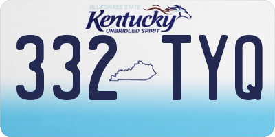 KY license plate 332TYQ