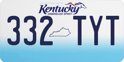 KY license plate 332TYT