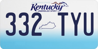 KY license plate 332TYU
