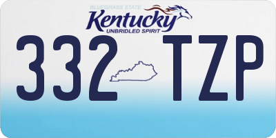 KY license plate 332TZP
