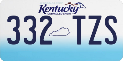 KY license plate 332TZS