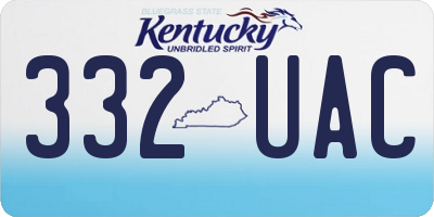 KY license plate 332UAC