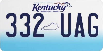 KY license plate 332UAG