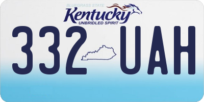 KY license plate 332UAH