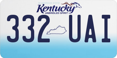KY license plate 332UAI