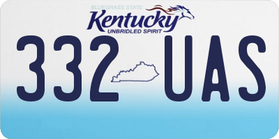 KY license plate 332UAS