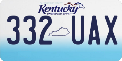 KY license plate 332UAX