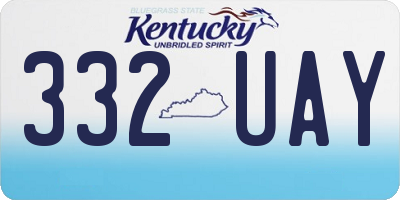 KY license plate 332UAY