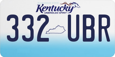 KY license plate 332UBR