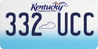 KY license plate 332UCC
