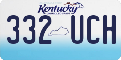 KY license plate 332UCH
