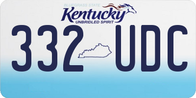 KY license plate 332UDC