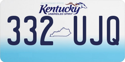 KY license plate 332UJQ