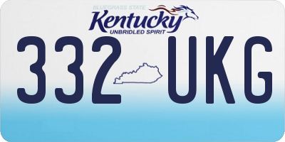 KY license plate 332UKG