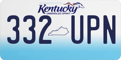 KY license plate 332UPN