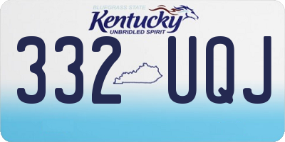 KY license plate 332UQJ