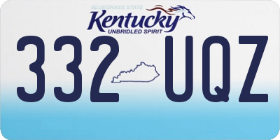 KY license plate 332UQZ
