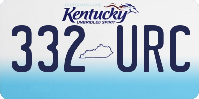 KY license plate 332URC