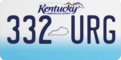 KY license plate 332URG